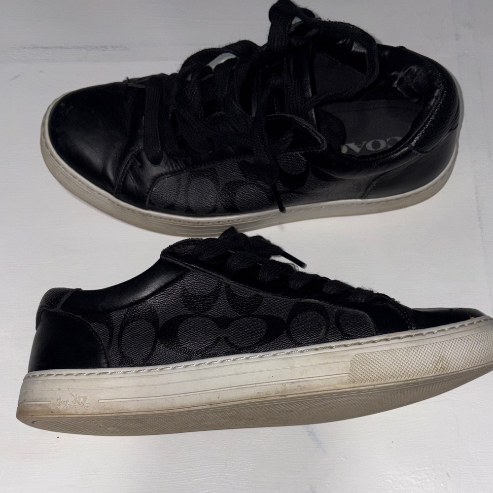 Coach Black Sneakers size 7.5 EUR 40.5 used condition - Picture 15 of 15